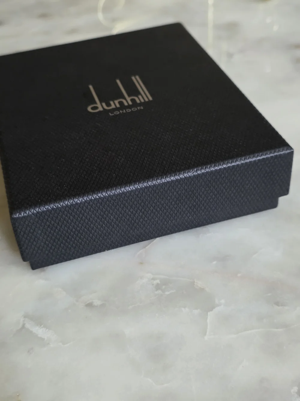 Dunhill Black Textured Card Holder Gift Box Set